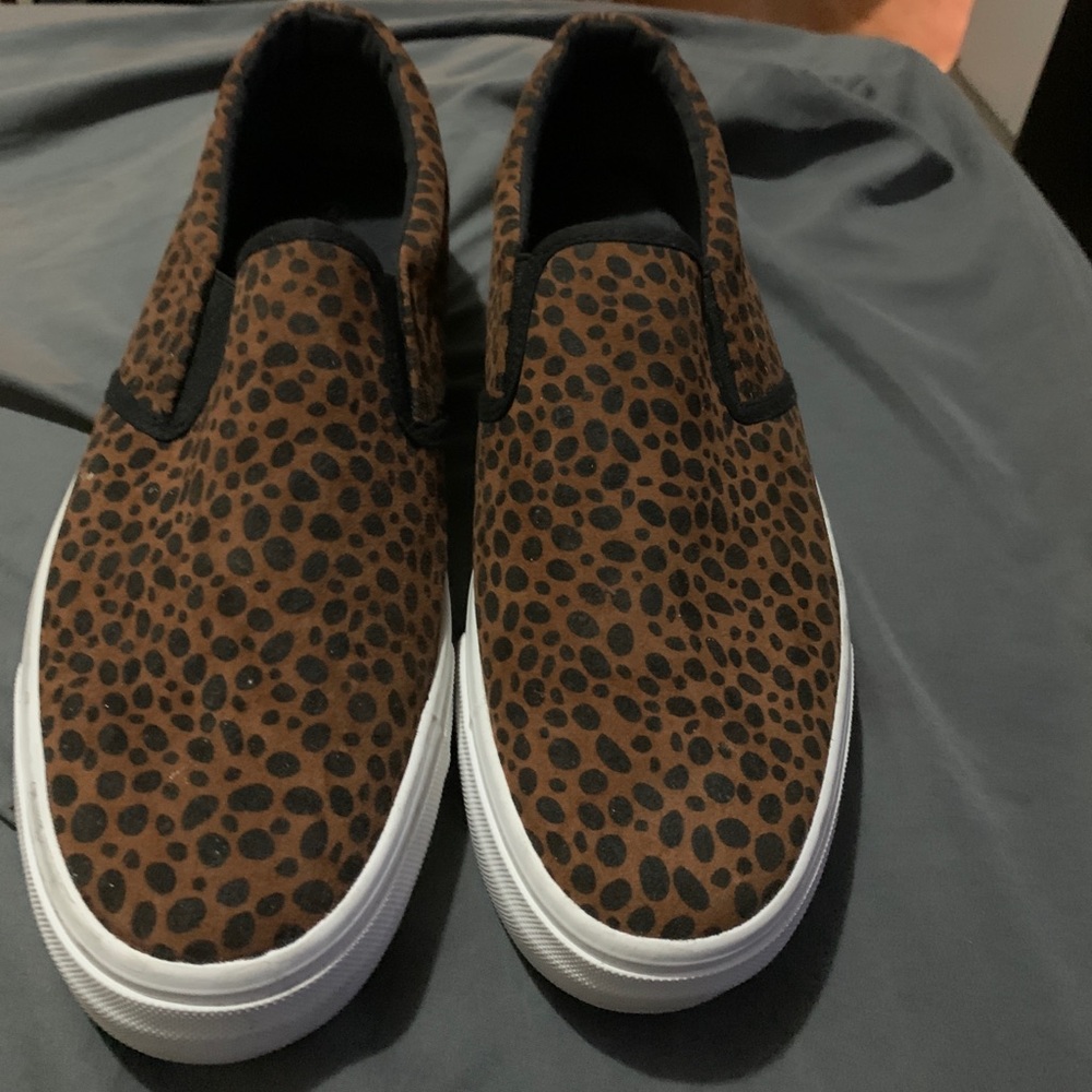 Simple Be Leopard Slip On Shoes